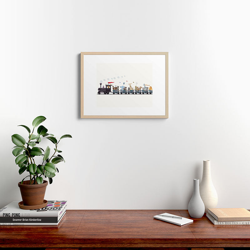 big little nursery nature train Framed Art Print Gallery Image 26