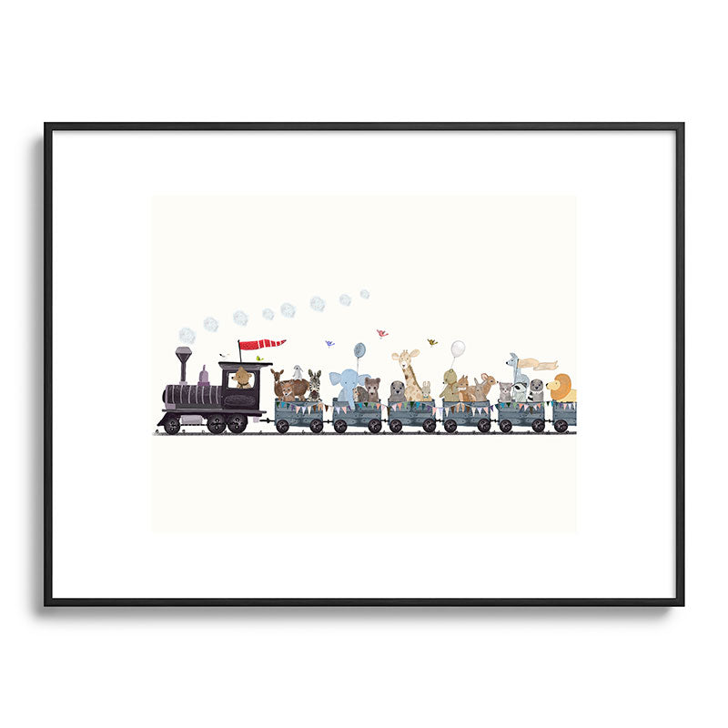 big little nursery nature train Framed Art Print Gallery Image 115
