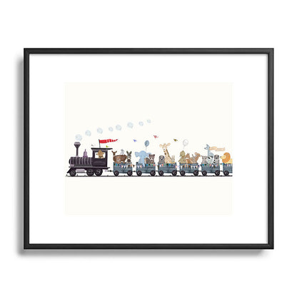 big little nursery nature train Framed Art Print Gallery Image 111
