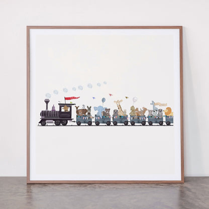 big little nursery nature train Framed Art Print Gallery Image 21