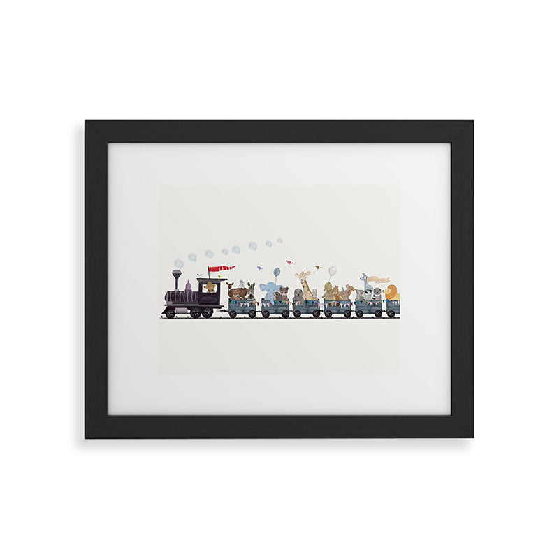 big little nursery nature train Framed Art Print Gallery Image 41