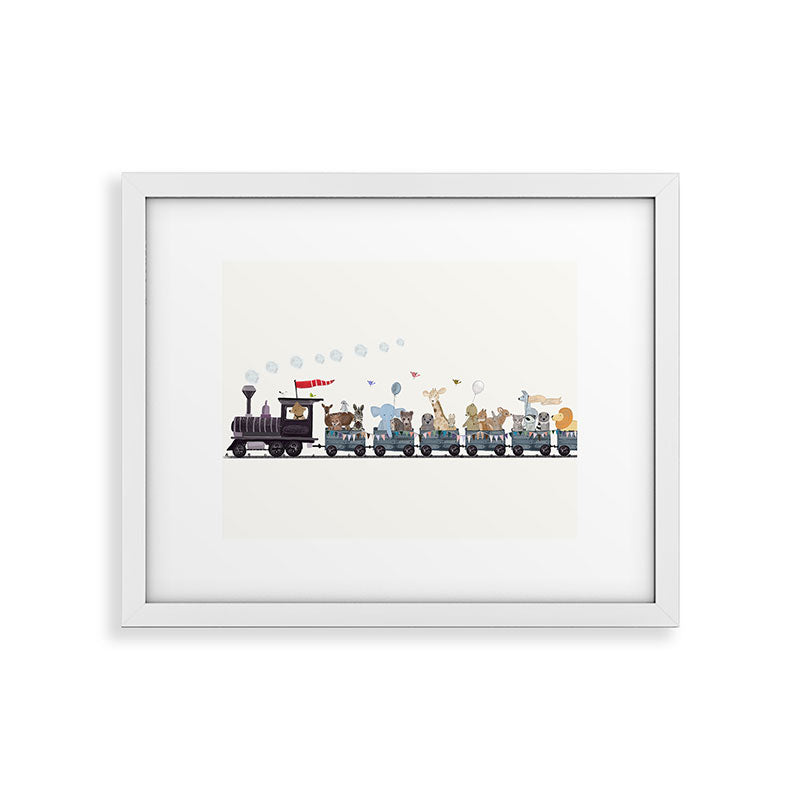 big little nursery nature train Framed Art Print Gallery Image 36