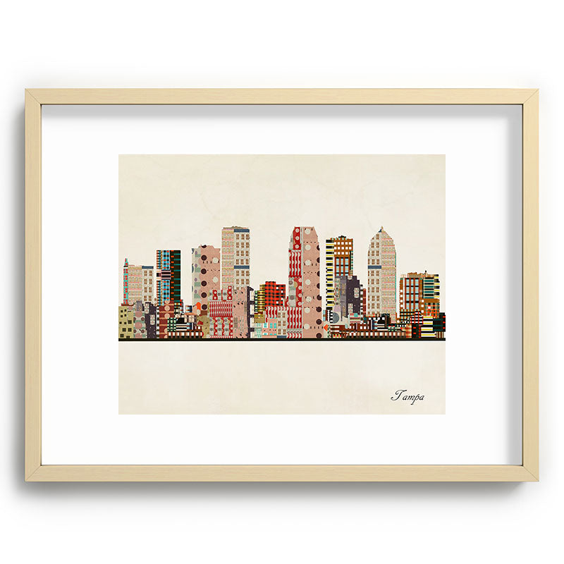 tampa skyline Framed Art Print Gallery Image 100