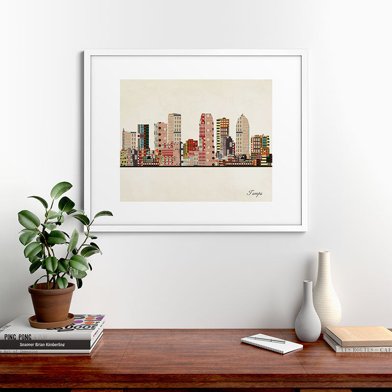 tampa skyline Framed Art Print Gallery Image 76