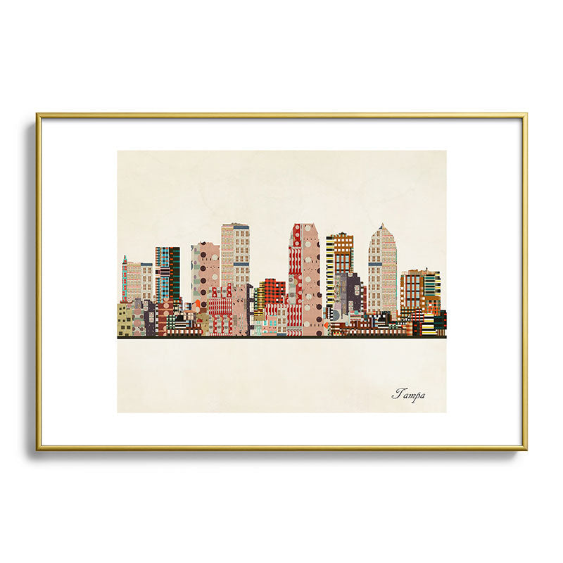 tampa skyline Framed Art Print Gallery Image 123