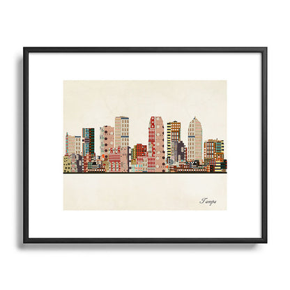 tampa skyline Framed Art Print Gallery Image 111