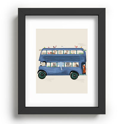 the big blue bus Framed Art Print Gallery Image 78