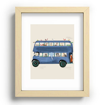 the big blue bus Framed Art Print Gallery Image 96