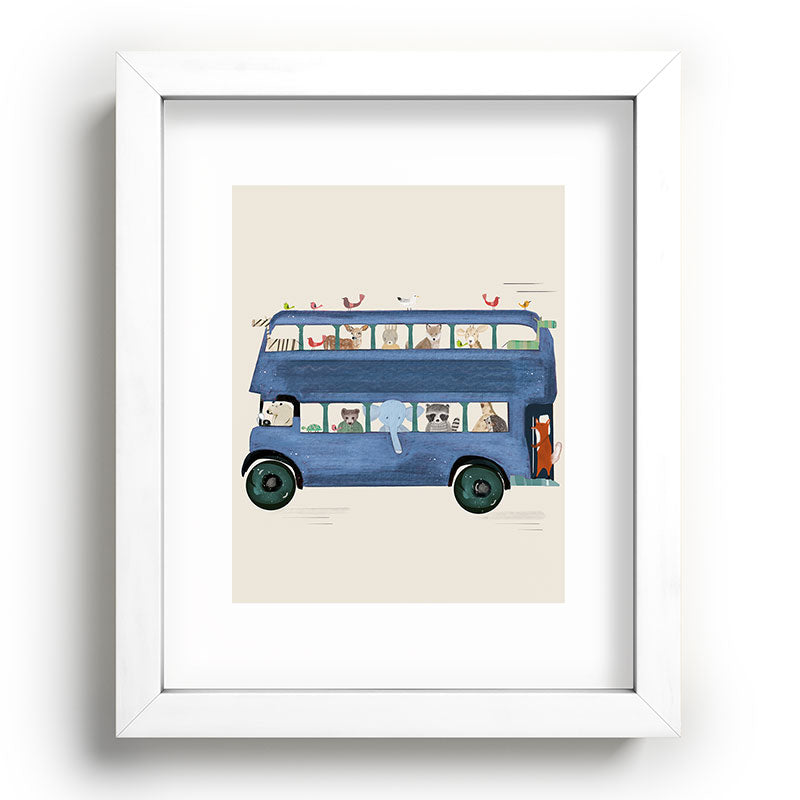 the big blue bus Framed Art Print Gallery Image 104