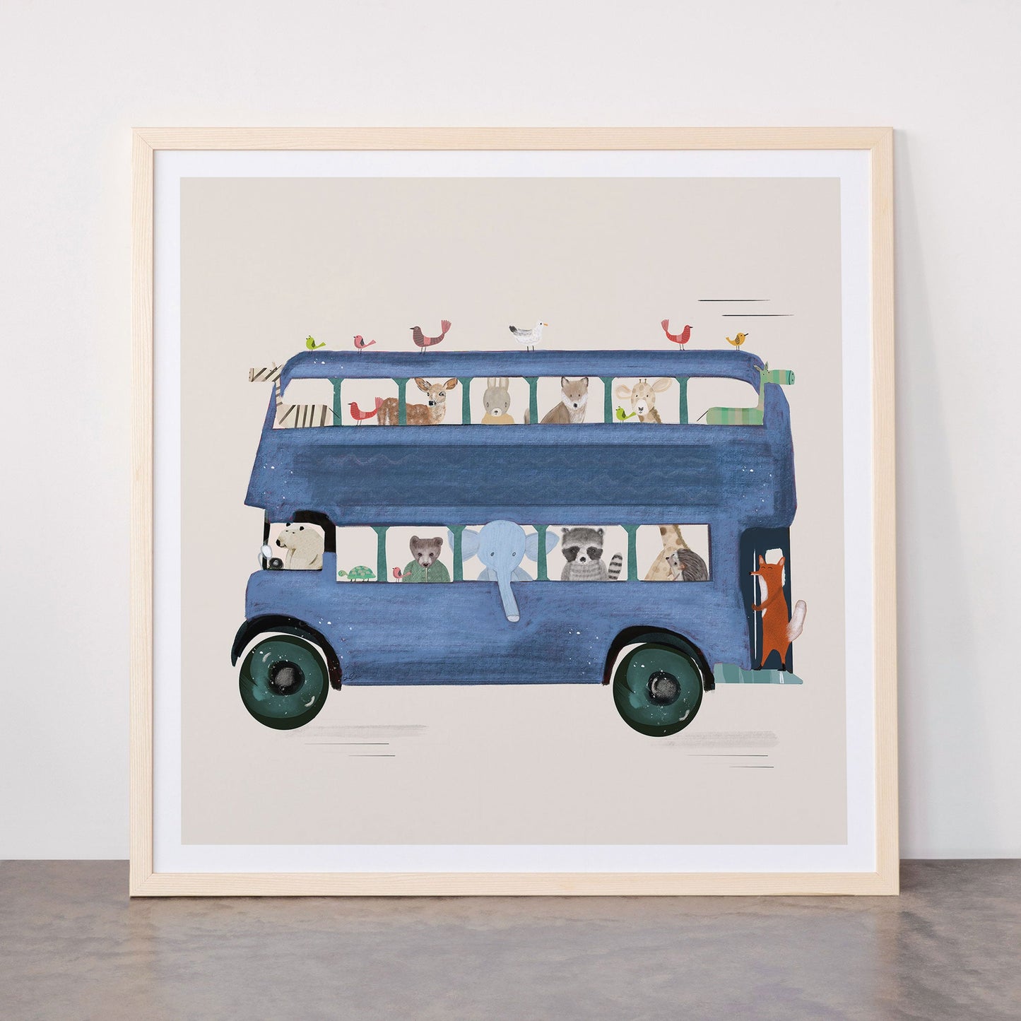 the big blue bus Framed Art Print Gallery Image 77