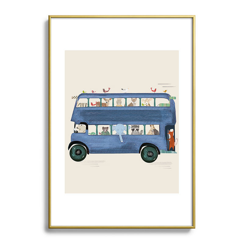 the big blue bus Framed Art Print Gallery Image 123