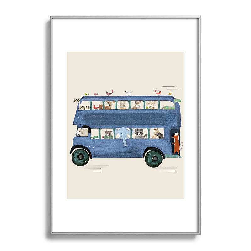 the big blue bus Framed Art Print Gallery Image 132