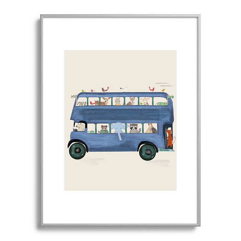 the big blue bus Framed Art Print Gallery Image 134