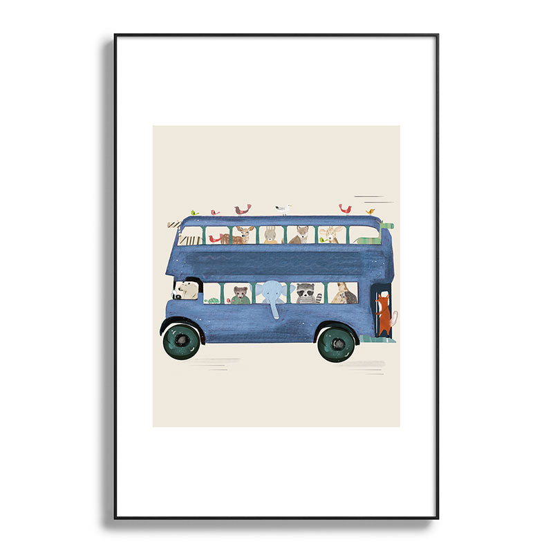 the big blue bus Framed Art Print Gallery Image 117
