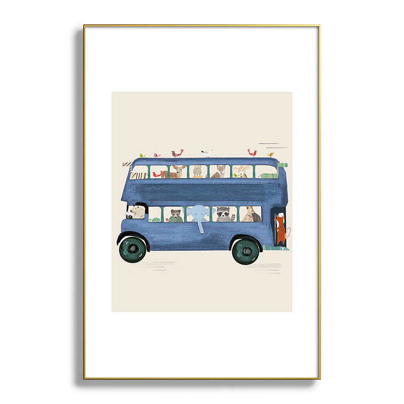 the big blue bus Framed Art Print Gallery Image 127