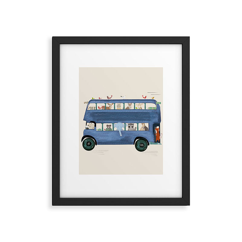 the big blue bus Framed Art Print Gallery Image 3