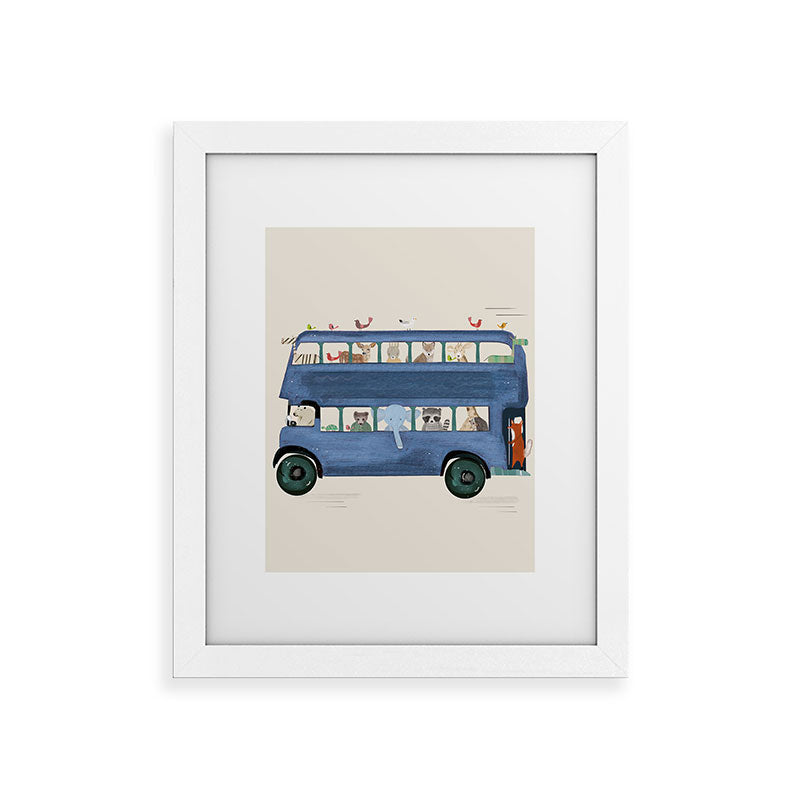 the big blue bus Framed Art Print Gallery Image 73