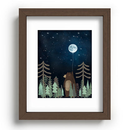 the moon balloon Framed Art Print Gallery Image 88