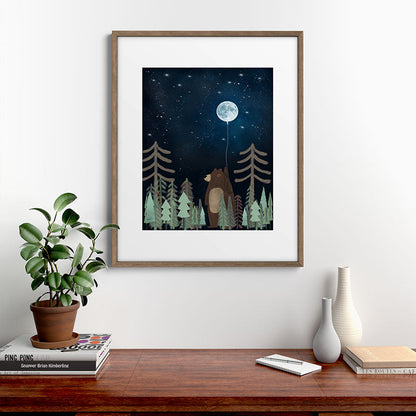 the moon balloon Framed Art Print Gallery Image 19