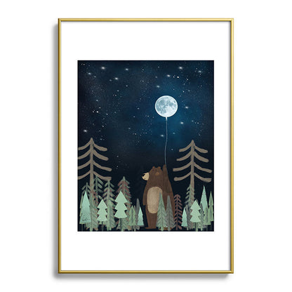 the moon balloon Framed Art Print Gallery Image 123