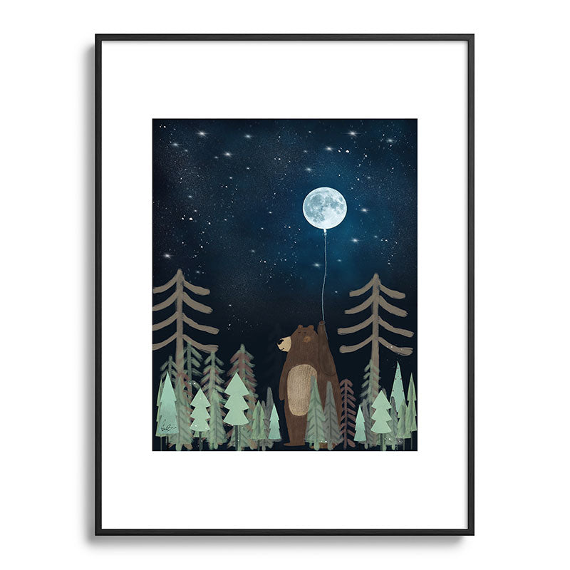 the moon balloon Framed Art Print Gallery Image 115
