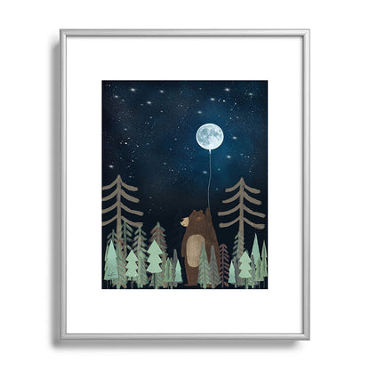 the moon balloon Framed Art Print Gallery Image 131