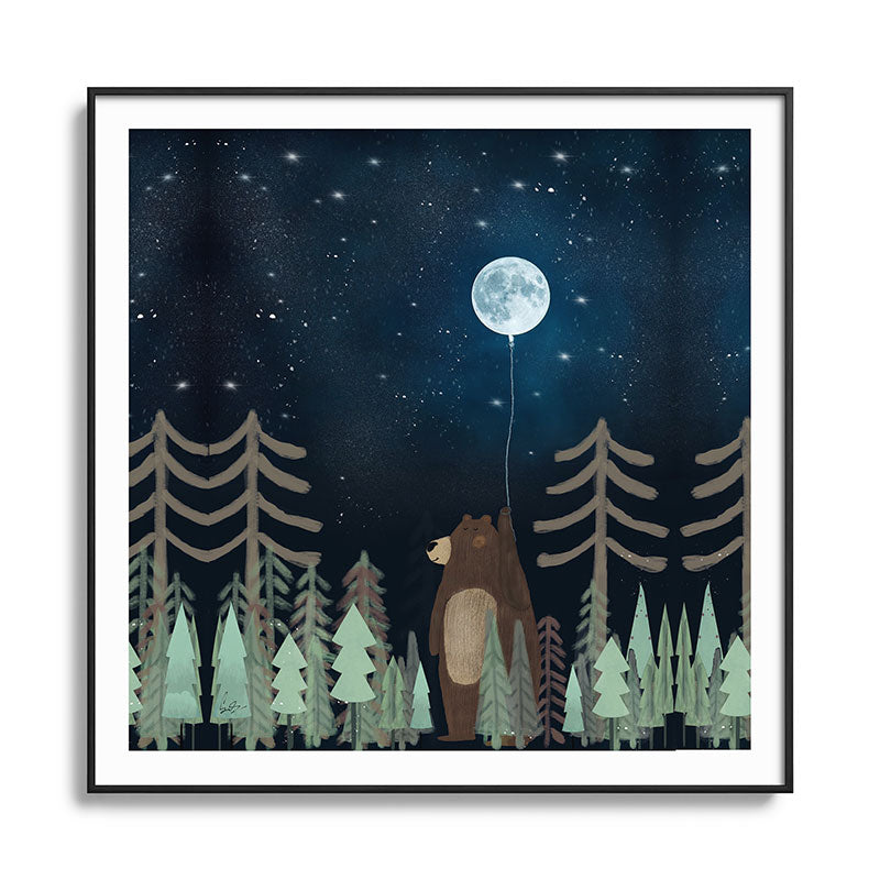 the moon balloon Framed Art Print Gallery Image 126