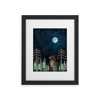 the moon balloon Framed Art Print Gallery Image 47