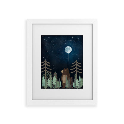 the moon balloon Framed Art Print Gallery Image 73