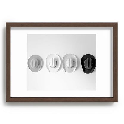 Cowboy Hat Wall - Black and White Framed Art Print Gallery Image 65