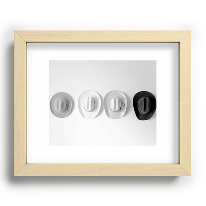 Cowboy Hat Wall - Black and White Framed Art Print Gallery Image 70