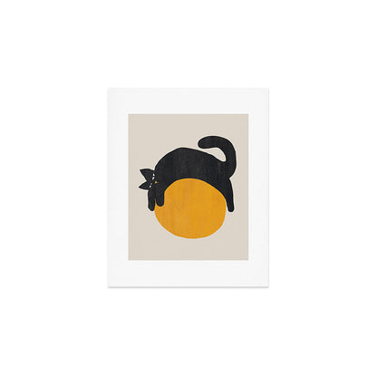 Cat with ball Art Print Gallery Image 1