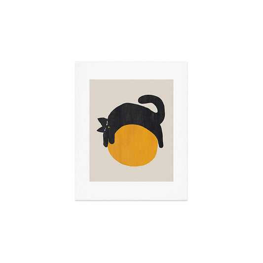 Cat with ball Art Print Gallery Image 1