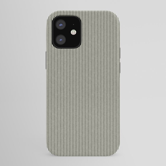 linen textured stripes - olive green iPhone Case Gallery Image 41