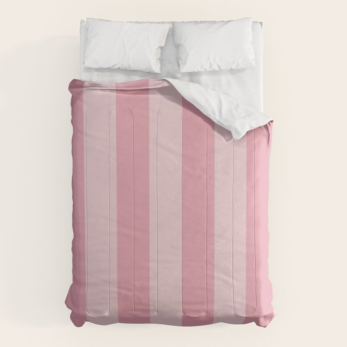 Rich Velvet Pink Rose Wide Cabana Stripes Comforter Gallery Image 6
