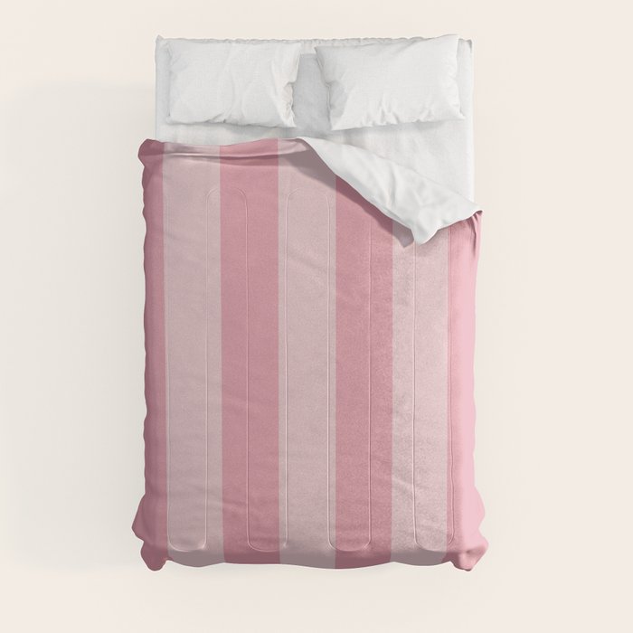 Rich Velvet Pink Rose Wide Cabana Stripes Comforter Gallery Image 3
