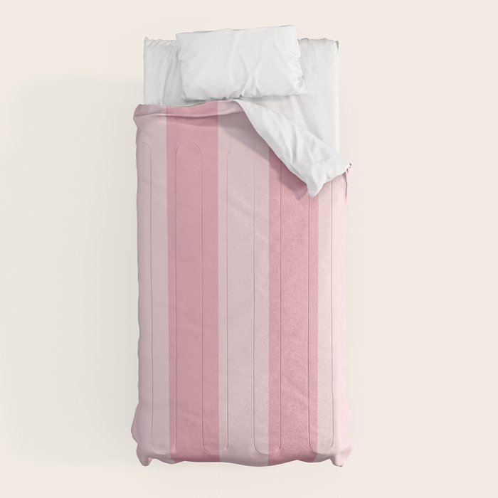 Rich Velvet Pink Rose Wide Cabana Stripes Comforter Gallery Image 5