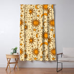 Vintage Sun and Star Print Window Curtain Gallery Image 1