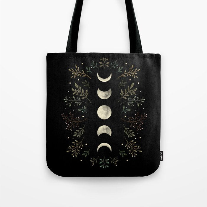 Moonlight Garden - Olive Green Tote Bag Gallery Image 1