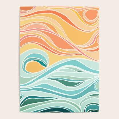 Sea and Sky Abstract Landscape Poster Gallery Image 2
