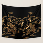 Crane and clouds Wall Tapestry Gallery Image 1
