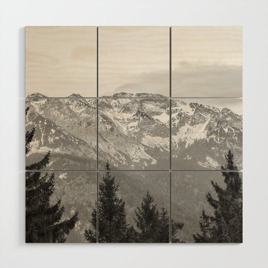 Mountain Forest Wood Wall Art Gallery Image 1