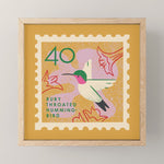 Hummingbird Postage Stamp Mini Art Print Gallery Image 1