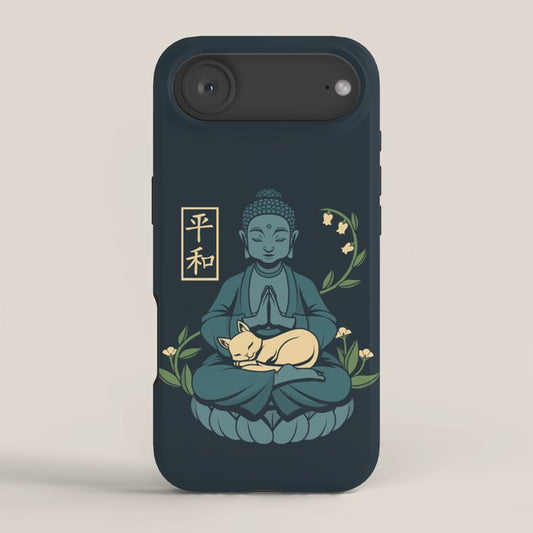 Cat Meditation Buddhism Buddha by Tobe Fonseca iPhone Case Gallery Image 2