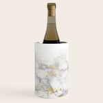 Blush chic faux gold gray gradient marble Wine Chiller Gallery Image 1