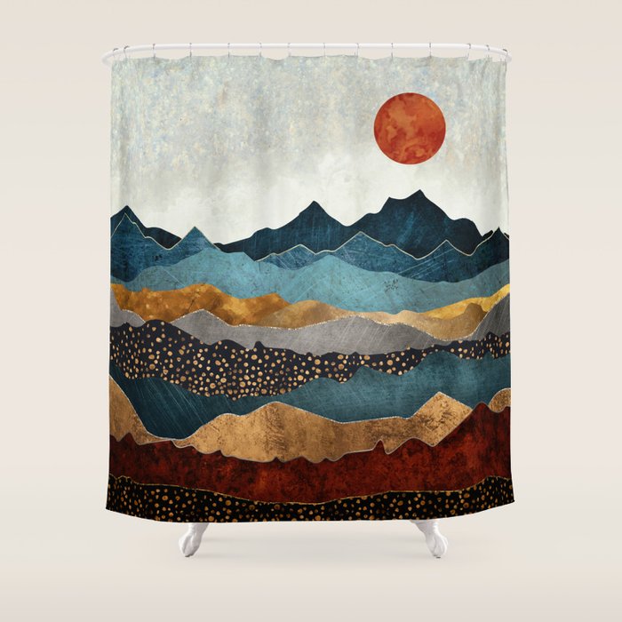 Amber Dusk Shower Curtain Gallery Image 1