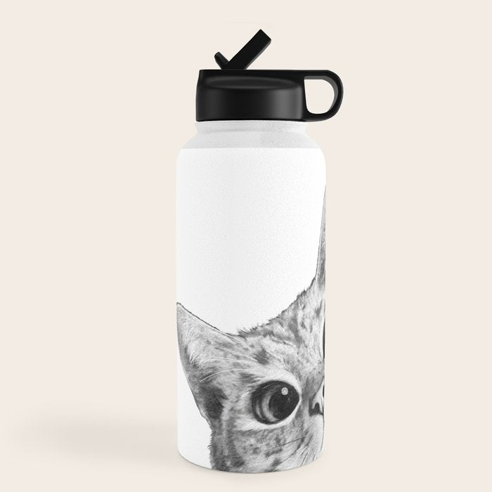 sneaky cat Water Bottle Gallery Image 4