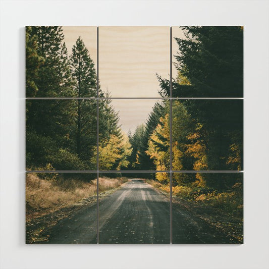 Autumn Drive Wood Wall Art Gallery Image 1