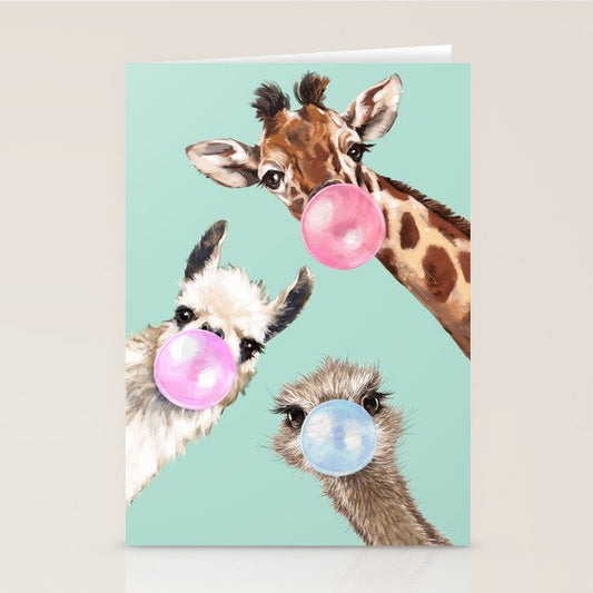 Bubble Gum Gang in Green Stationery Card Gallery Image 2
