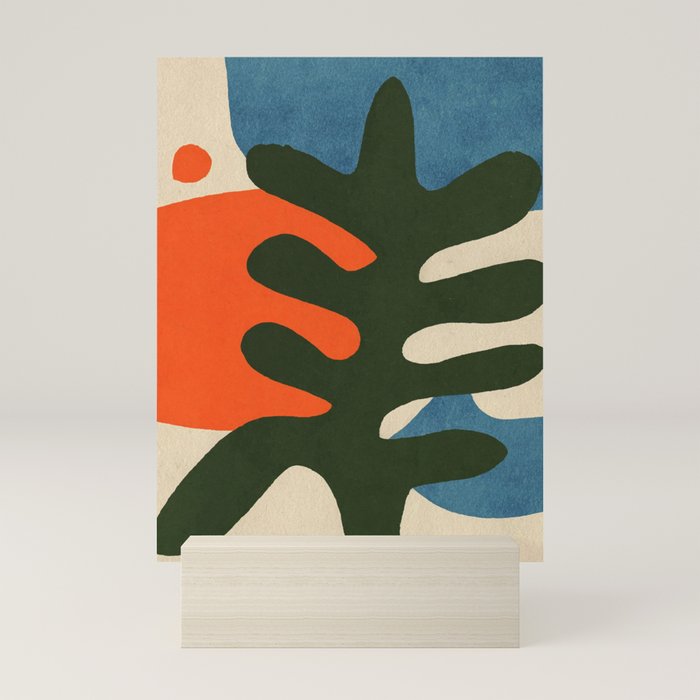 Abstract Sun and Leaf Shapes Mini Art Print Gallery Image 5
